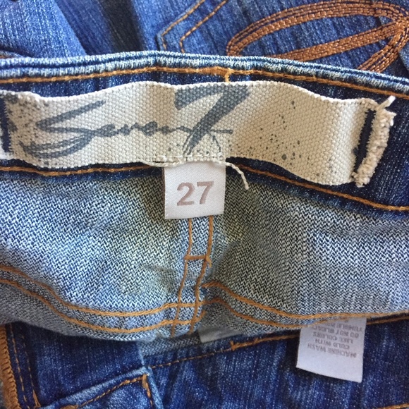 Seven 7 Premium Denim Jean Mini Short Skirt Sz 27 - Picture 8 of 8